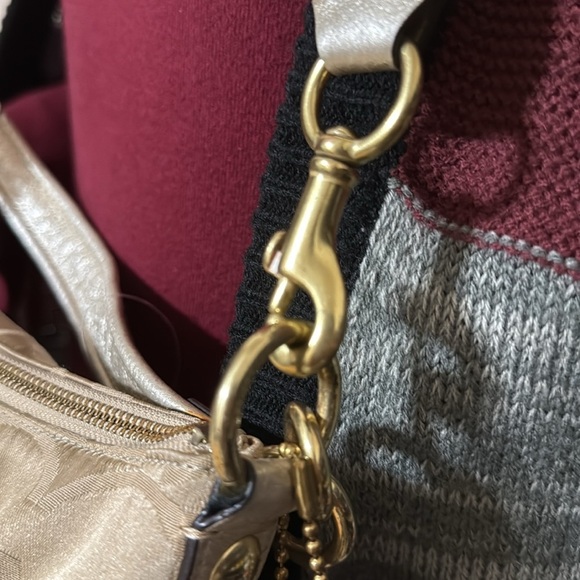 Coach Beautiful Metallic Tan Poppy Bag - Picture 7 of 12